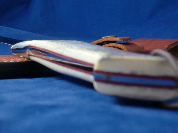 Loveless Style Dixon Fighter Variation (Böhler 440C, Camel Bone, Nude Motif)